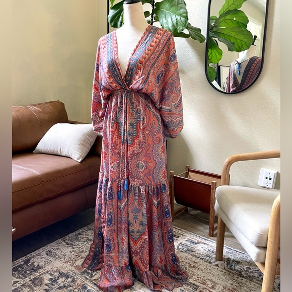 NANCY YANG Paisley Print Maxi Dress main image 1
